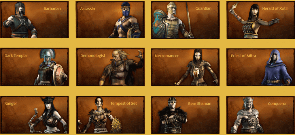 Todas as Classes de Age of Conan: Guia Completo com Armaduras, Funções e Armas