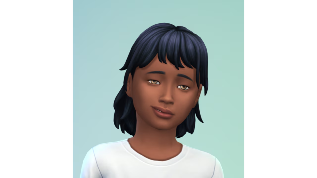 O penteado (EP14BangsMedium) e todas as variantes agora também estão disponíveis para Sims Crianças. (Tomando as Rédeas)