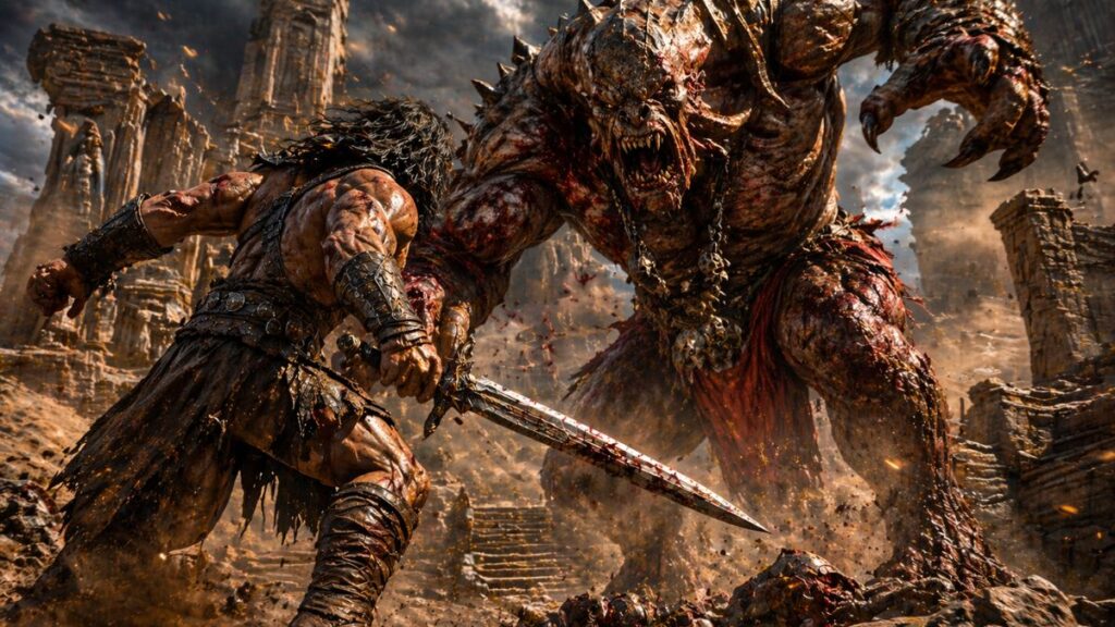 Batalha épica em Conan Exiles Enhanced