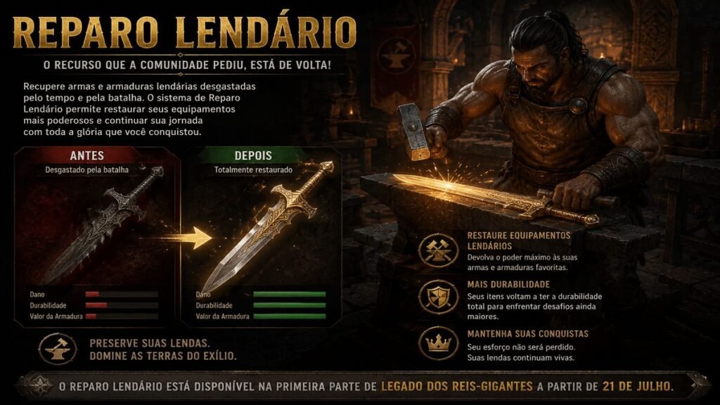 Reparo Lendário - Conan Exiles Legado dos Reis Gigantes