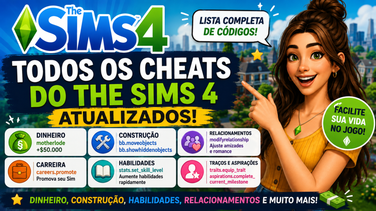 Todos os Cheats do The Sims 4 Atualizados em 2026: Lista Completa de Códigos